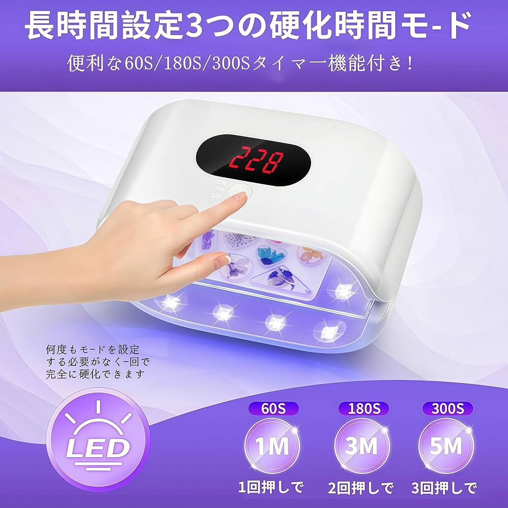 LED&UVライト Amazon | ジェルネイル ジェルネイルライト 手袋付き uvライト